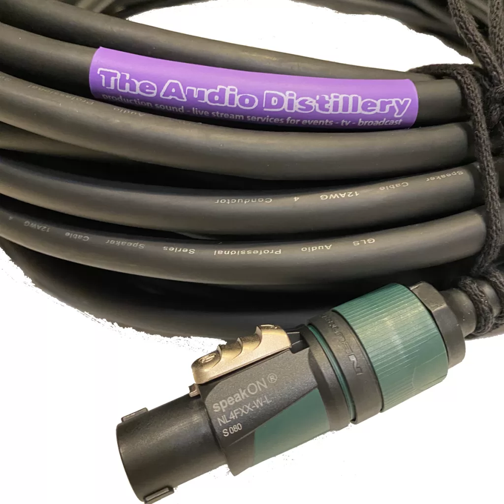 Speakon 12awg 4 Conductor Speaker Cable 100'